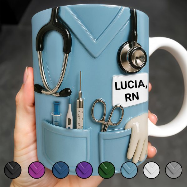 Celebrate Everyday Heroes, Stethoscope And Medical Instruments - Personalized Custom Coffee Mug - NUR021_MG Celebrate Everyday Heroes, Stethoscope And Medical Instruments - Personalized Custom Coffee Mug - NUR021_MG