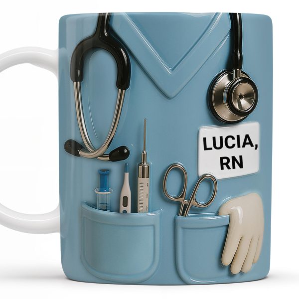 Celebrate Everyday Heroes, Stethoscope And Medical Instruments - Personalized Custom Coffee Mug - NUR021_MG Celebrate Everyday Heroes, Stethoscope And Medical Instruments - Personalized Custom Coffee Mug - NUR021_MG