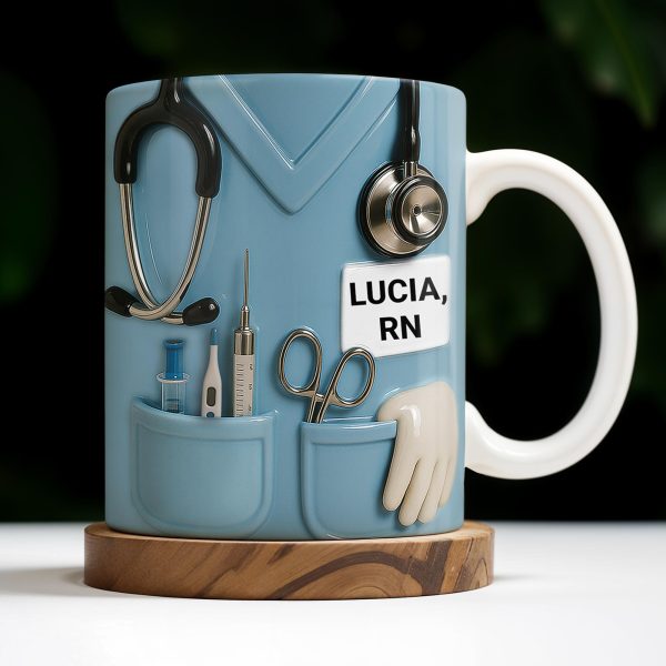 Celebrate Everyday Heroes, Stethoscope And Medical Instruments - Personalized Custom Coffee Mug - NUR021_MG Celebrate Everyday Heroes, Stethoscope And Medical Instruments - Personalized Custom Coffee Mug - NUR021_MG