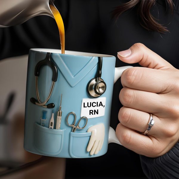 Celebrate Everyday Heroes, Stethoscope And Medical Instruments - Personalized Custom Coffee Mug - NUR021_MG Celebrate Everyday Heroes, Stethoscope And Medical Instruments - Personalized Custom Coffee Mug - NUR021_MG