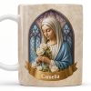 Celebrate Faith and Devotion, Stained Glass Religious Figure - Personalized Custom Coffee Mug - FTH098_MG Celebrate Faith and Devotion, Stained Glass Religious Figure - Personalized Custom Coffee Mug - FTH098_MG