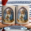 Celebrate Faith and Devotion, Stained Glass Religious Figure - Personalized Custom Coffee Mug - FTH098_MG Celebrate Faith and Devotion, Stained Glass Religious Figure - Personalized Custom Coffee Mug - FTH098_MG