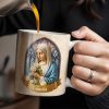 Celebrate Faith and Devotion, Stained Glass Religious Figure - Personalized Custom Coffee Mug - FTH098_MG Celebrate Faith and Devotion, Stained Glass Religious Figure - Personalized Custom Coffee Mug - FTH098_MG