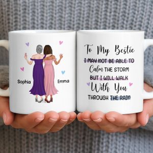 Celebrate Friendship With Elegant Dresses And Toasts - Personalized Custom Coffee Mug - BST522_MG