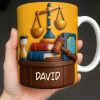 Celebrate Legal Excellence With Scales, Gavel, And Books - Personalized Custom Coffee Mug - LAW004_MG