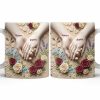 Celebrate Love And Commitment, Hands And Roses - Personalized Custom Coffee Mug - CPL1187_MG