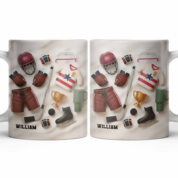 Celebrate Sports With Hockey Helmet and Boxing Gloves - Personalized Custom Coffee Mug - SPORT071_MG Celebrate Sports With Hockey Helmet and Boxing Gloves - Personalized Custom Coffee Mug - SPORT071_MG
