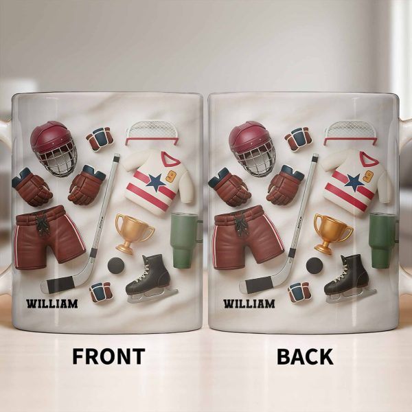 Celebrate Sports With Hockey Helmet and Boxing Gloves - Personalized Custom Coffee Mug - SPORT071_MG Celebrate Sports With Hockey Helmet and Boxing Gloves - Personalized Custom Coffee Mug - SPORT071_MG