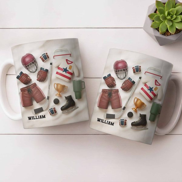 Celebrate Sports With Hockey Helmet and Boxing Gloves - Personalized Custom Coffee Mug - SPORT071_MG Celebrate Sports With Hockey Helmet and Boxing Gloves - Personalized Custom Coffee Mug - SPORT071_MG