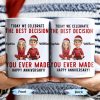 Celebrate The Best Decision, Happy Anniversary With Santa Hats - Personalized Custom Coffee Mug - CPL660_MG