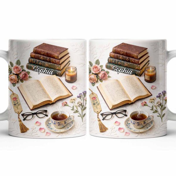 Celebrate The Love For Reading With Books And A Cozy Scene - Personalized Custom Coffee Mug - BLV081_MG Celebrate The Love For Reading With Books And A Cozy Scene - Personalized Custom Coffee Mug - BLV081_MG