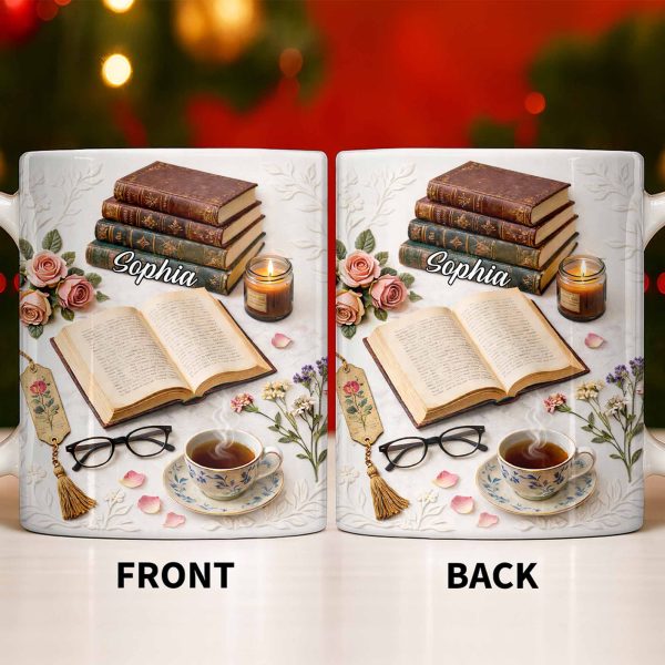 Celebrate The Love For Reading With Books And A Cozy Scene - Personalized Custom Coffee Mug - BLV081_MG Celebrate The Love For Reading With Books And A Cozy Scene - Personalized Custom Coffee Mug - BLV081_MG