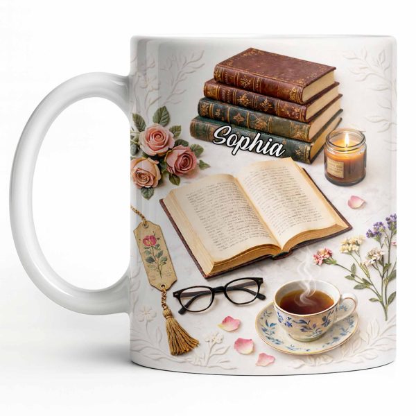 Celebrate The Love For Reading With Books And A Cozy Scene - Personalized Custom Coffee Mug - BLV081_MG Celebrate The Love For Reading With Books And A Cozy Scene - Personalized Custom Coffee Mug - BLV081_MG