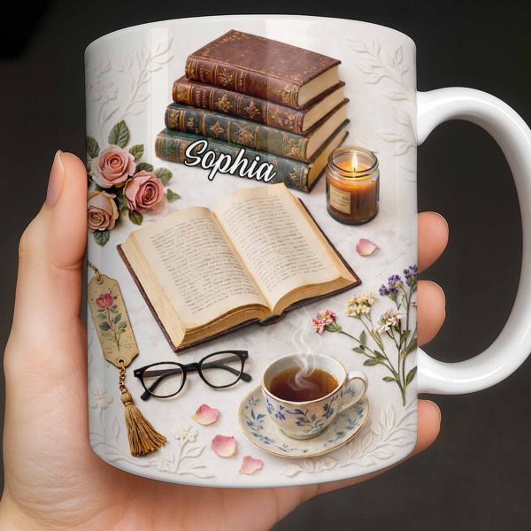 Celebrate The Love For Reading With Books And A Cozy Scene - Personalized Custom Coffee Mug - BLV081_MG Celebrate The Love For Reading With Books And A Cozy Scene - Personalized Custom Coffee Mug - BLV081_MG