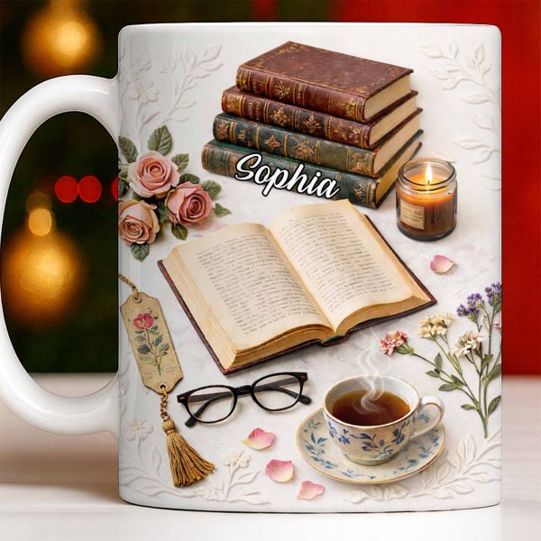 Celebrate The Love For Reading With Books And A Cozy Scene - Personalized Custom Coffee Mug - BLV081_MG Celebrate The Love For Reading With Books And A Cozy Scene - Personalized Custom Coffee Mug - BLV081_MG