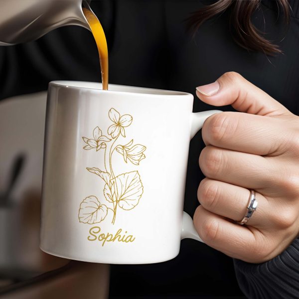 Celebrate The Simplistic Elegance Of Nature With This Floral Design, Flower And Plant - Personalized Custom Coffee Mug - MOM066_MG