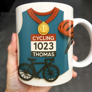 Celebrate Your Cycling Achievements With A Personalized Mug - Personalized Custom Coffee Mug - SPORT009_MG