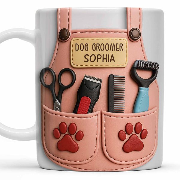 Celebrate Your Favorite Dog Groomer, Scissors And Paw Prints - Personalized Custom Coffee Mug - DOG063_MG Celebrate Your Favorite Dog Groomer, Scissors And Paw Prints - Personalized Custom Coffee Mug - DOG063_MG