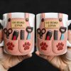 Celebrate Your Favorite Dog Groomer, Scissors And Paw Prints - Personalized Custom Coffee Mug - DOG063_MG Celebrate Your Favorite Dog Groomer, Scissors And Paw Prints - Personalized Custom Coffee Mug - DOG063_MG
