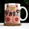Celebrate Your Favorite Dog Groomer, Scissors And Paw Prints - Personalized Custom Coffee Mug - DOG063_MG Celebrate Your Favorite Dog Groomer, Scissors And Paw Prints - Personalized Custom Coffee Mug - DOG063_MG