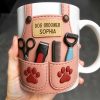 Celebrate Your Favorite Dog Groomer, Scissors And Paw Prints - Personalized Custom Coffee Mug - DOG063_MG Celebrate Your Favorite Dog Groomer, Scissors And Paw Prints - Personalized Custom Coffee Mug - DOG063_MG