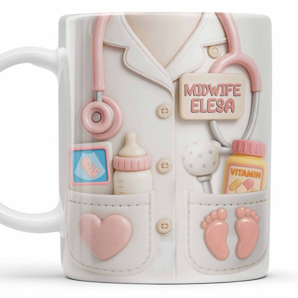 Celebrate Your Favorite Midwife With Essentials - Personalized Custom Coffee Mug - NUR034_MG Celebrate Your Favorite Midwife With Essentials - Personalized Custom Coffee Mug - NUR034_MG