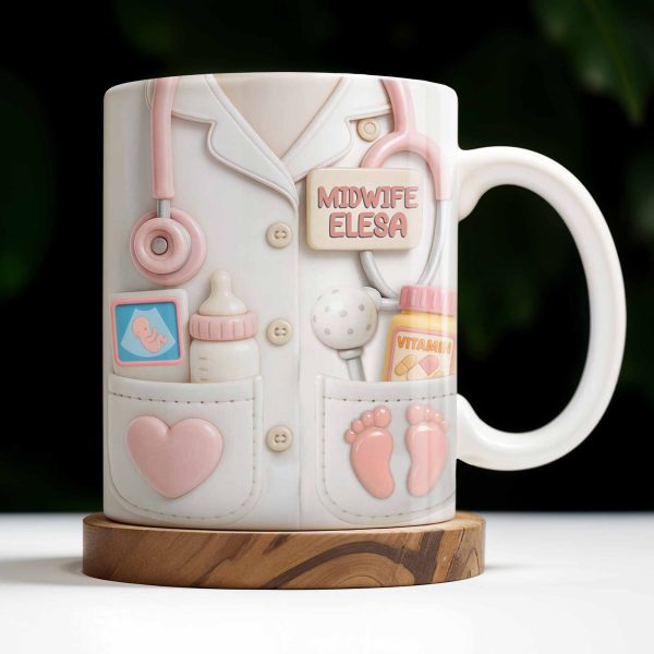 Celebrate Your Favorite Midwife With Essentials - Personalized Custom Coffee Mug - NUR034_MG Celebrate Your Favorite Midwife With Essentials - Personalized Custom Coffee Mug - NUR034_MG