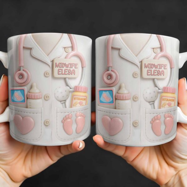 Celebrate Your Favorite Midwife With Essentials - Personalized Custom Coffee Mug - NUR034_MG Celebrate Your Favorite Midwife With Essentials - Personalized Custom Coffee Mug - NUR034_MG