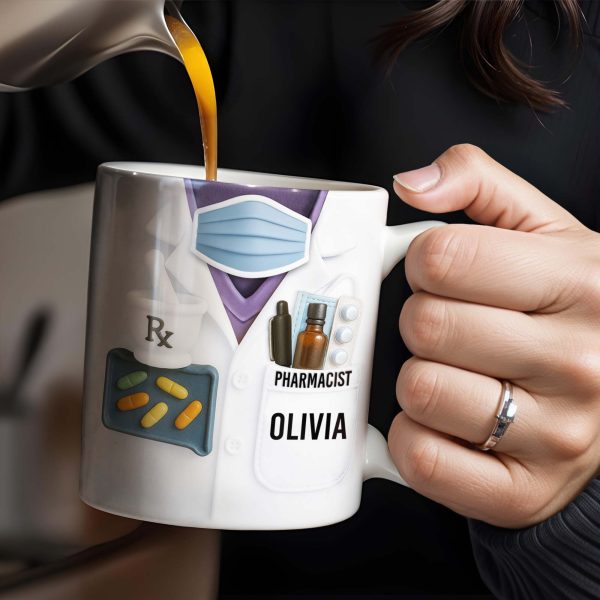Celebrate Your Favorite Pharmacist, Medical Tools And Uniform - Personalized Custom Coffee Mug - GRAD303_MG Celebrate Your Favorite Pharmacist, Medical Tools And Uniform - Personalized Custom Coffee Mug - GRAD303_MG