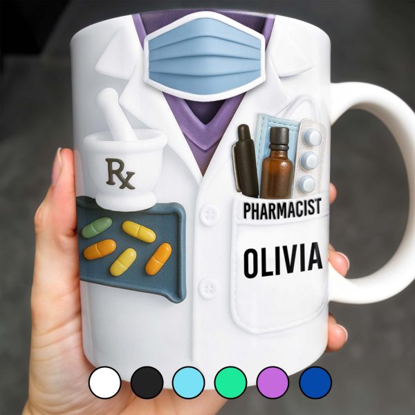 Celebrate Your Favorite Pharmacist, Medical Tools And Uniform - Personalized Custom Coffee Mug - GRAD303_MG Celebrate Your Favorite Pharmacist, Medical Tools And Uniform - Personalized Custom Coffee Mug - GRAD303_MG