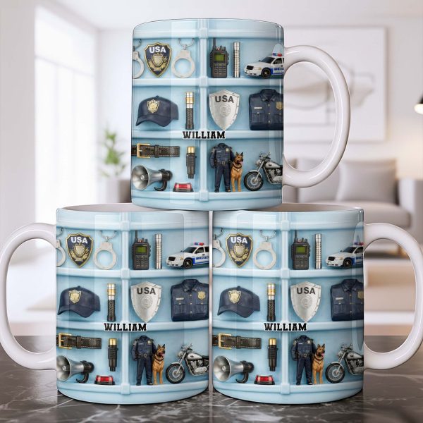 Celebrate Your Heroic Loved One With Custom Police Officer Essentials - Personalized Custom Coffee Mug - OFC029_MG Celebrate Your Heroic Loved One With Custom Police Officer Essentials - Personalized Custom Coffee Mug - OFC029_MG