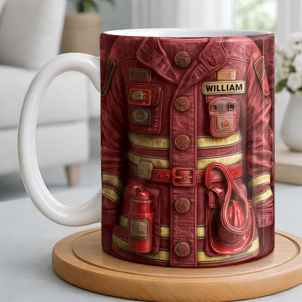 Celebrate Your Heroism With Customizable Firefighter Gear - Personalized Custom Coffee Mug - FIF059_MG Celebrate Your Heroism With Customizable Firefighter Gear - Personalized Custom Coffee Mug - FIF059_MG