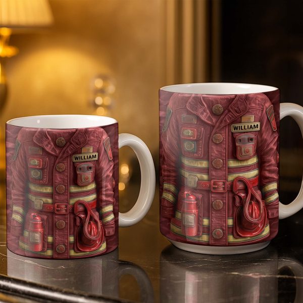 Celebrate Your Heroism With Customizable Firefighter Gear - Personalized Custom Coffee Mug - FIF059_MG Celebrate Your Heroism With Customizable Firefighter Gear - Personalized Custom Coffee Mug - FIF059_MG