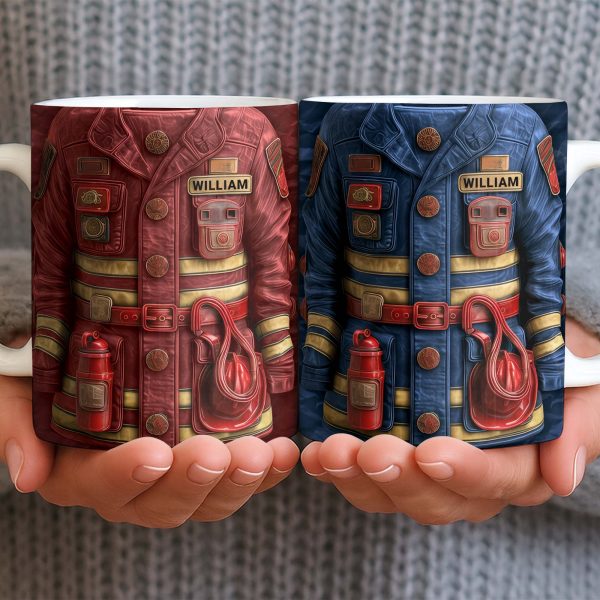 Celebrate Your Heroism With Customizable Firefighter Gear - Personalized Custom Coffee Mug - FIF059_MG Celebrate Your Heroism With Customizable Firefighter Gear - Personalized Custom Coffee Mug - FIF059_MG
