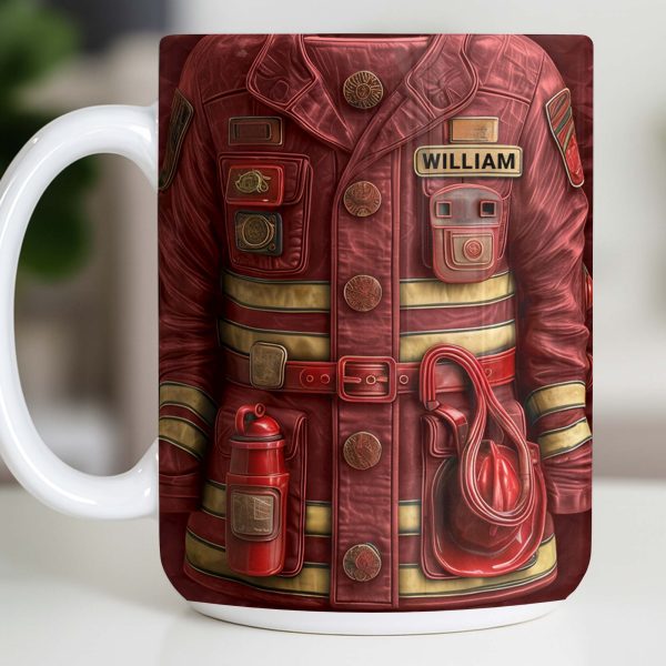 Celebrate Your Heroism With Customizable Firefighter Gear - Personalized Custom Coffee Mug - FIF059_MG Celebrate Your Heroism With Customizable Firefighter Gear - Personalized Custom Coffee Mug - FIF059_MG