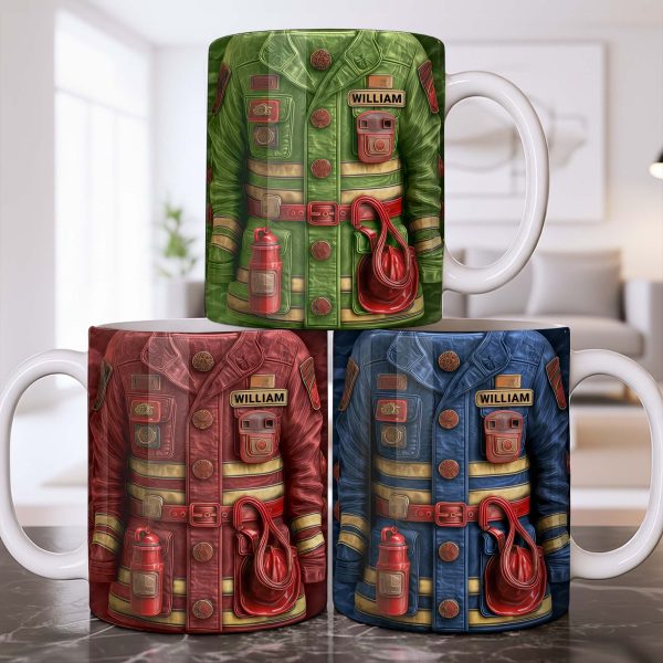 Celebrate Your Heroism With Customizable Firefighter Gear - Personalized Custom Coffee Mug - FIF059_MG Celebrate Your Heroism With Customizable Firefighter Gear - Personalized Custom Coffee Mug - FIF059_MG