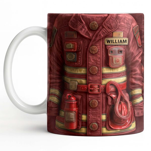 Celebrate Your Heroism With Customizable Firefighter Gear - Personalized Custom Coffee Mug - FIF059_MG Celebrate Your Heroism With Customizable Firefighter Gear - Personalized Custom Coffee Mug - FIF059_MG