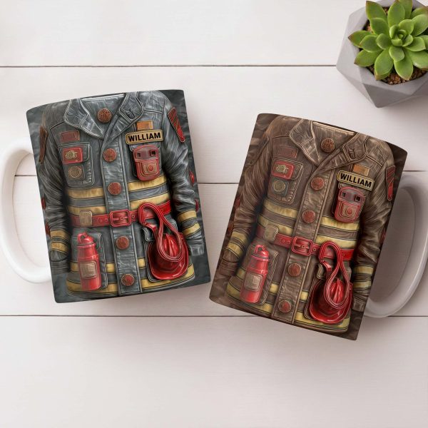 Celebrate Your Heroism With Customizable Firefighter Gear - Personalized Custom Coffee Mug - FIF059_MG Celebrate Your Heroism With Customizable Firefighter Gear - Personalized Custom Coffee Mug - FIF059_MG