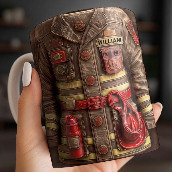 Celebrate Your Heroism With Customizable Firefighter Gear - Personalized Custom Coffee Mug - FIF059_MG Celebrate Your Heroism With Customizable Firefighter Gear - Personalized Custom Coffee Mug - FIF059_MG