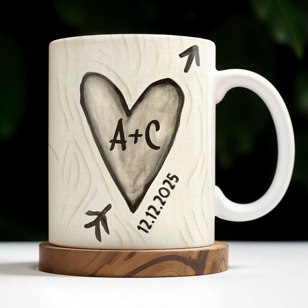 Celebrate Your Love Every Day With A Beautiful Heart Design - Personalized Custom Coffee Mug - CPL1156_MG Celebrate Your Love Every Day With A Beautiful Heart Design - Personalized Custom Coffee Mug - CPL1156_MG
