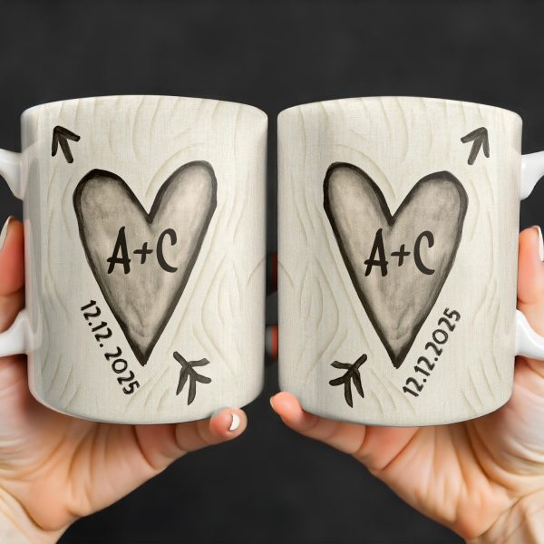 Celebrate Your Love Every Day With A Beautiful Heart Design - Personalized Custom Coffee Mug - CPL1156_MG Celebrate Your Love Every Day With A Beautiful Heart Design - Personalized Custom Coffee Mug - CPL1156_MG