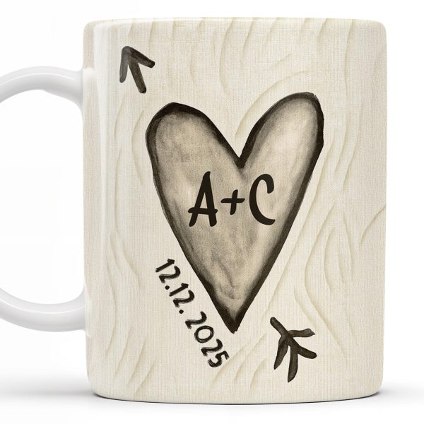 Celebrate Your Love Every Day With A Beautiful Heart Design - Personalized Custom Coffee Mug - CPL1156_MG Celebrate Your Love Every Day With A Beautiful Heart Design - Personalized Custom Coffee Mug - CPL1156_MG