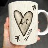 Celebrate Your Love Every Day With A Beautiful Heart Design - Personalized Custom Coffee Mug - CPL1156_MG Celebrate Your Love Every Day With A Beautiful Heart Design - Personalized Custom Coffee Mug - CPL1156_MG