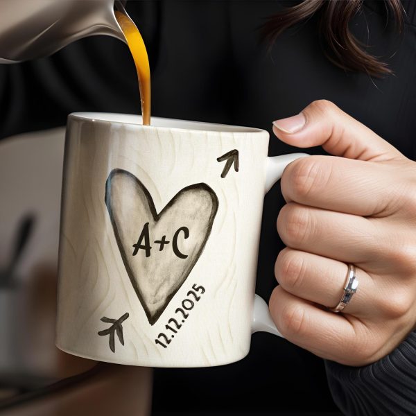 Celebrate Your Love Every Day With A Beautiful Heart Design - Personalized Custom Coffee Mug - CPL1156_MG Celebrate Your Love Every Day With A Beautiful Heart Design - Personalized Custom Coffee Mug - CPL1156_MG