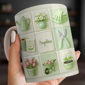 Celebrate Your Love For Gardening With Gardening Tools And Flowers - Personalized Custom Coffee Mug - GAR032_MG