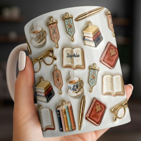 Celebrate Your Love for Reading and Writing - Personalized Custom Coffee Mug - BLV082_MG Celebrate Your Love for Reading and Writing - Personalized Custom Coffee Mug - BLV082_MG