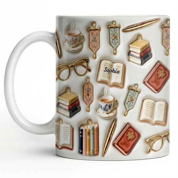 Celebrate Your Love for Reading and Writing - Personalized Custom Coffee Mug - BLV082_MG Celebrate Your Love for Reading and Writing - Personalized Custom Coffee Mug - BLV082_MG