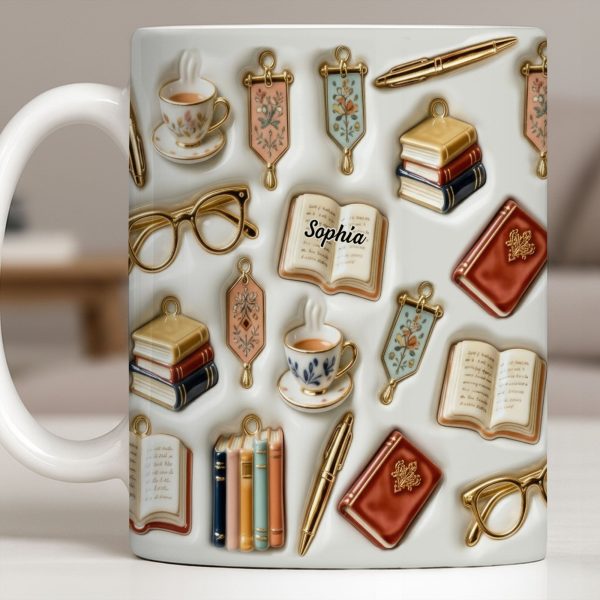Celebrate Your Love for Reading and Writing - Personalized Custom Coffee Mug - BLV082_MG Celebrate Your Love for Reading and Writing - Personalized Custom Coffee Mug - BLV082_MG