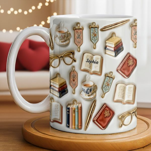 Celebrate Your Love for Reading and Writing - Personalized Custom Coffee Mug - BLV082_MG Celebrate Your Love for Reading and Writing - Personalized Custom Coffee Mug - BLV082_MG