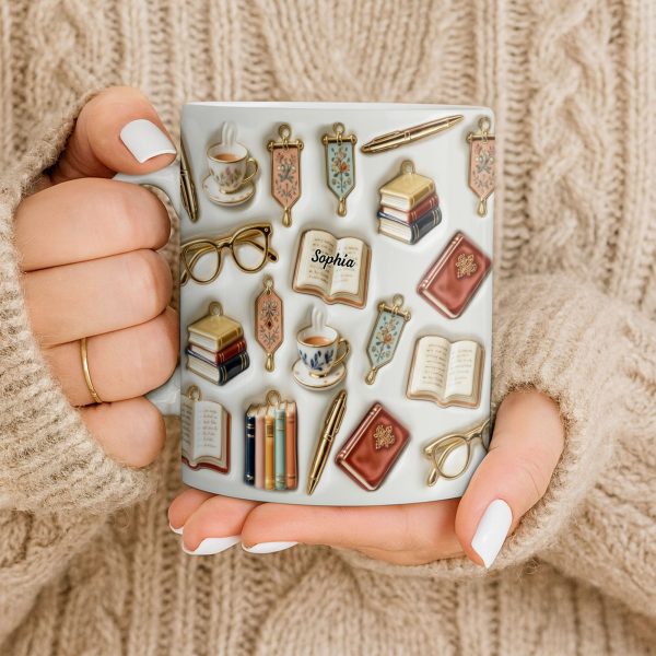 Celebrate Your Love for Reading and Writing - Personalized Custom Coffee Mug - BLV082_MG Celebrate Your Love for Reading and Writing - Personalized Custom Coffee Mug - BLV082_MG